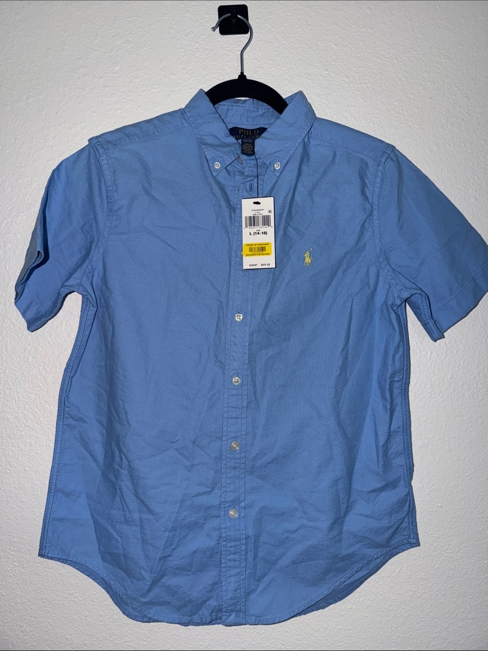 Polo by Ralph Lauren Sky Blue Short-Sleeve Button-Down Shirt
